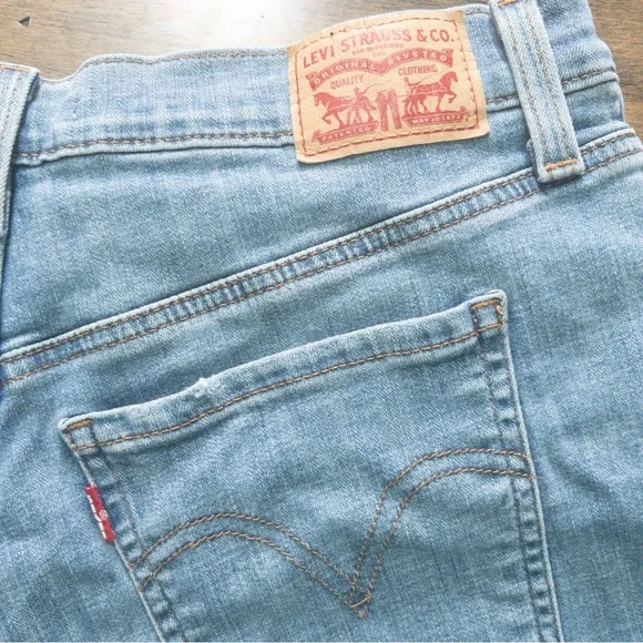 Levis Denim Blue Women's Shorts - Picture 4 of 4